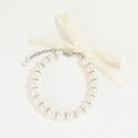 Elegant Pearl Diamond Dog Necklace
