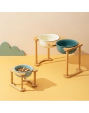 Durable Stainless Steel Cat Double Bowl