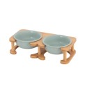 Durable Stainless Steel Cat Double Bowl
