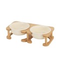 Durable Stainless Steel Cat Double Bowl