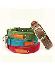 Durable Adjustable Dog Collar with ID Tag