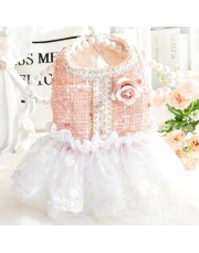 Fashionable Tweed Lace Teddy Poodle Dress