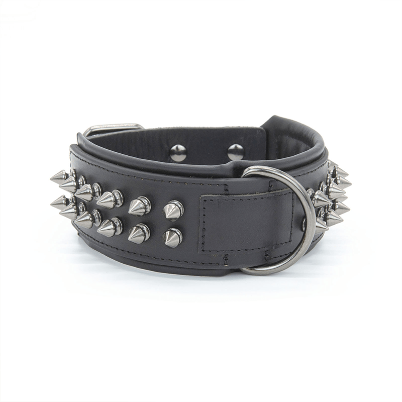 Durable Leather Anti Bite Dog Collar