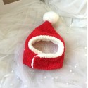 Festive Christmas Dog Fleece Hat