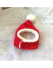 Festive Christmas Dog Fleece Hat