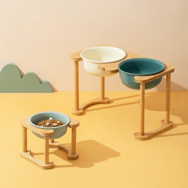 Durable Stainless Steel Cat Double Bowl